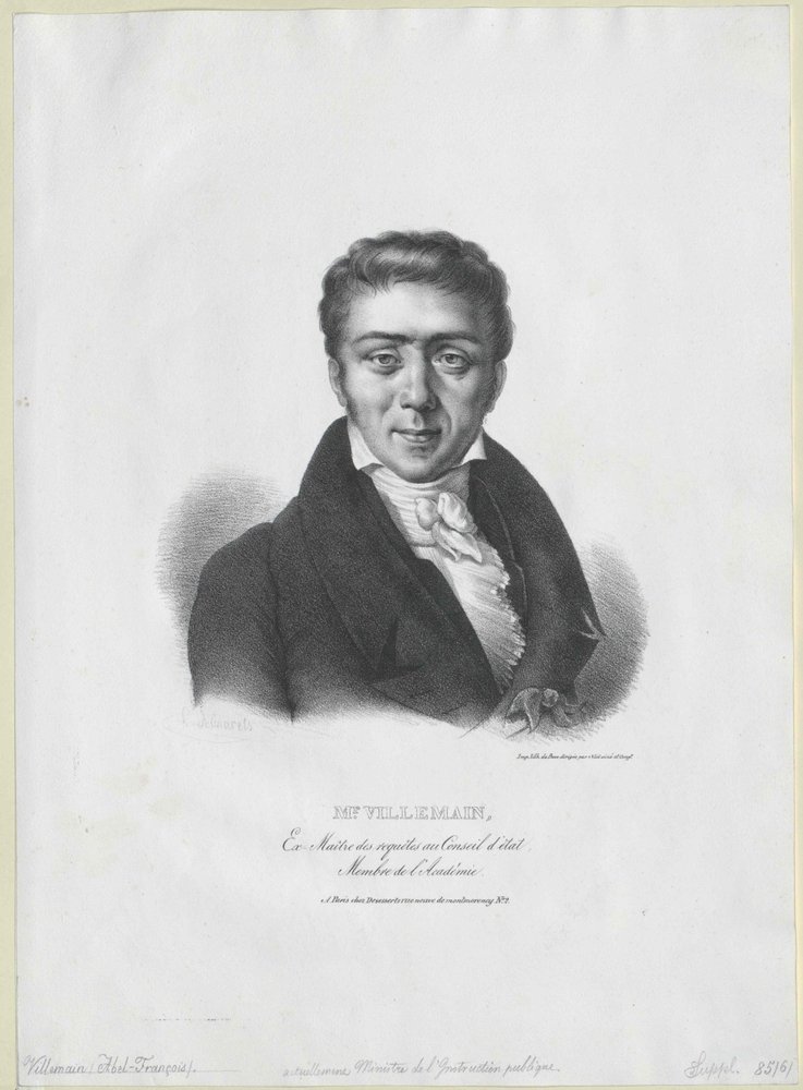 Abel-Francois Villemain by Artist Unknown: Fine art print