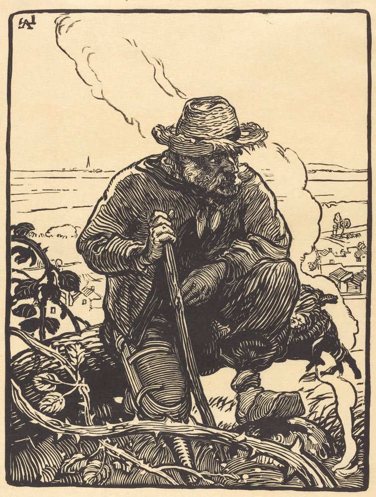 The Beggar of the Countryside by Auguste Lepere