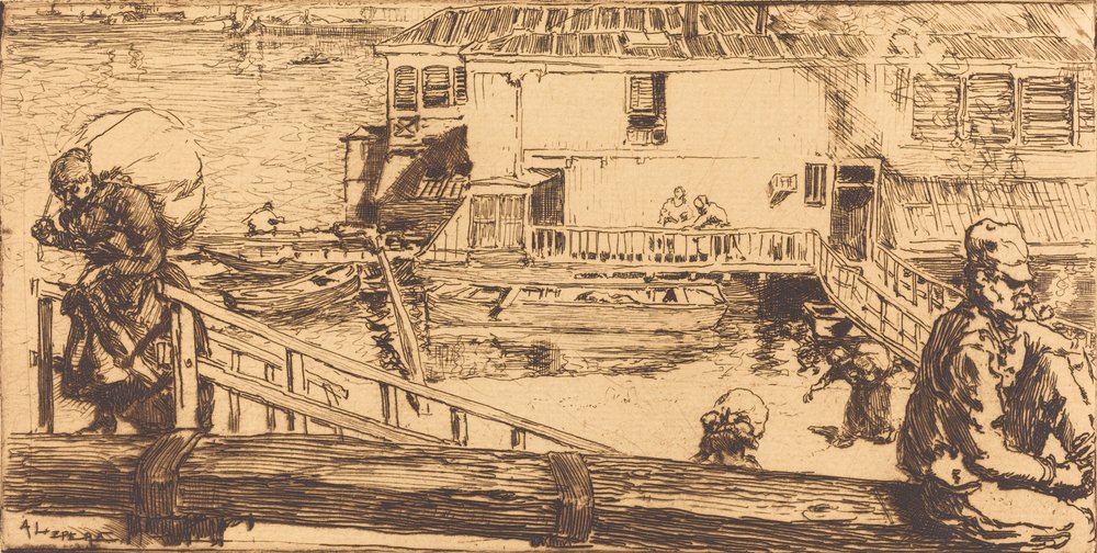 The Wash-house, 1891 by Auguste Lepere