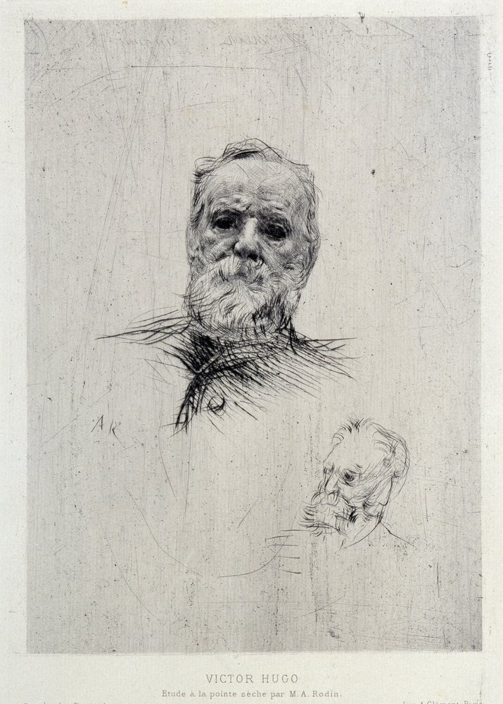 Portrait of Victor Hugo, illustration from The Gazettes de beaux Arts