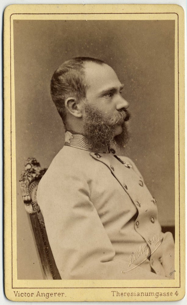 Portrait of Emperor Franz Joseph of Austria (1830-1916) and King of Hungary (1867-1916), of the House of Habsburg-Lorraine. Photograph from the Victor Angerer studio in Vienna. by Austrian Photographer