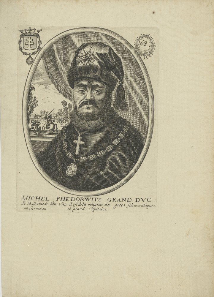 Portrait of Tsar Michail I Fyodorovich of Russia by Balthazar Moncornet