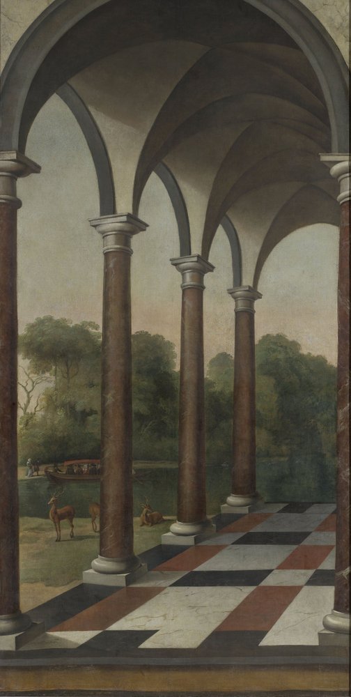Colonnade Giving onto a Park by Barent Fabritius
