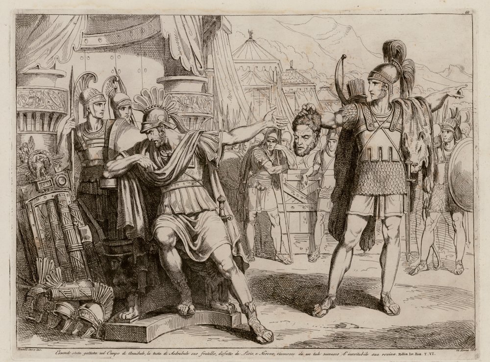 Hannibal presented with the head of his brother Hasdrubal by Bartolomeo Pinelli
