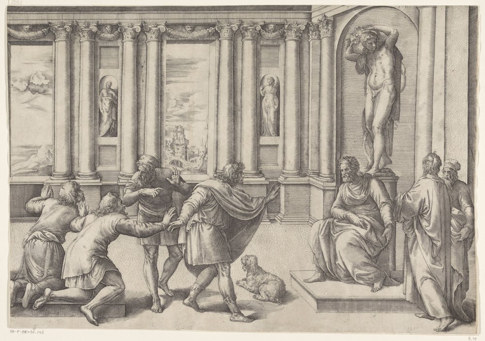 Men in Audience by Battista Franco