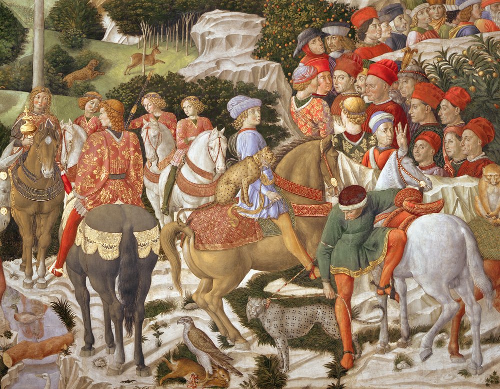 Giuliano de' Medici (1453-78) as Melchior, detail from the Journey of ...