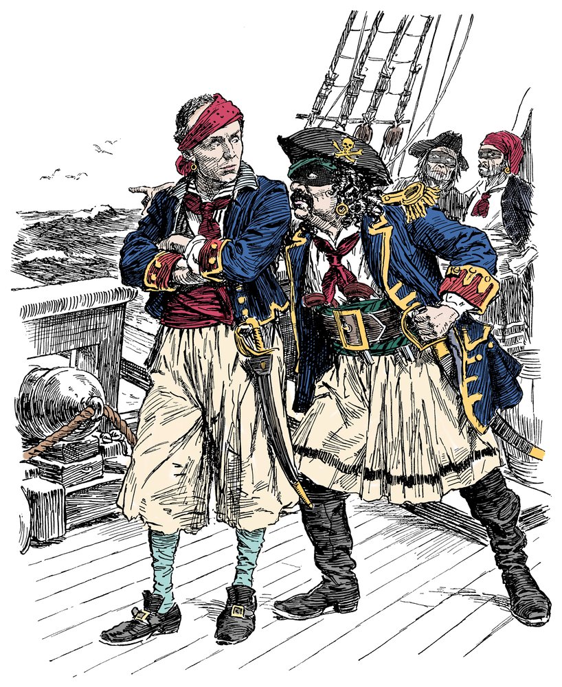 Two Pirates Threatening Illustration by Bernard Partridge from 'Punch ...
