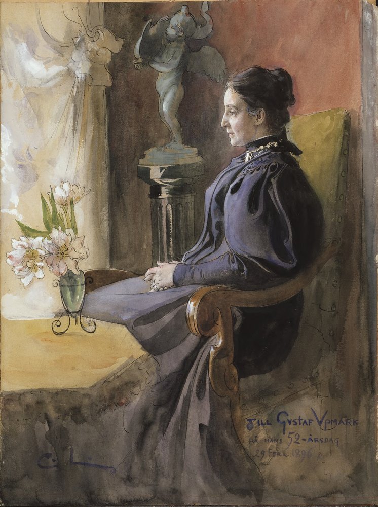 Eva Upmark, 1852-1944, born Kindstrand by Carl Larsson