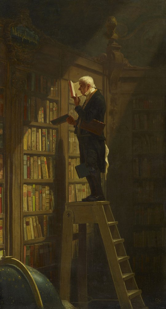 The Bookworm, c. 1850 by Carl Spitzweg