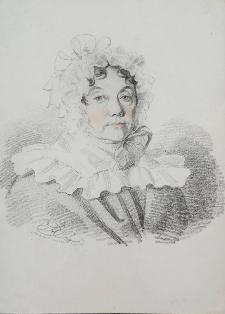 Portrait of Maria Ivanovna Rimskaya-Korsakova, née Naumova 1764-1832, 1820s by Carl von Hampeln