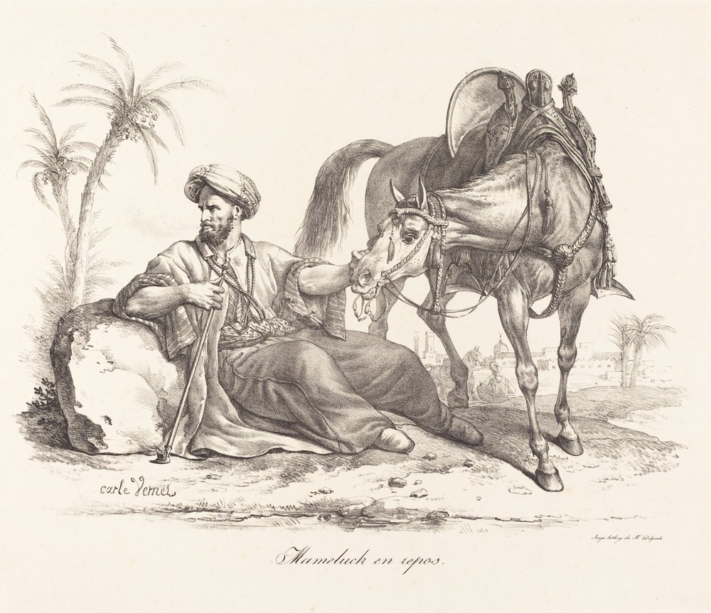 A Mameluke Resting by Carle Vernet