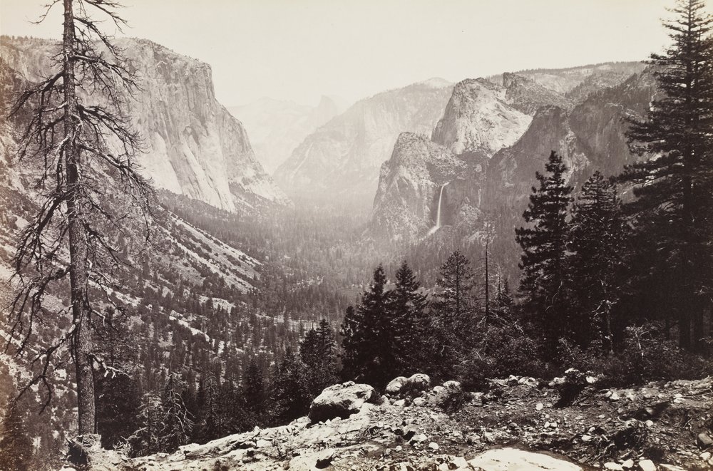 The Yosemite Valley, from Inspiration Point, Mariposa Trail by Carleton Emmons Watkins