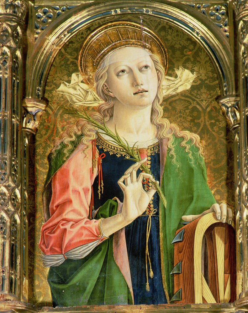 St. Catherine of Alexandria (detail of the Sant'Emidio polyptych) by Carlo Crivelli