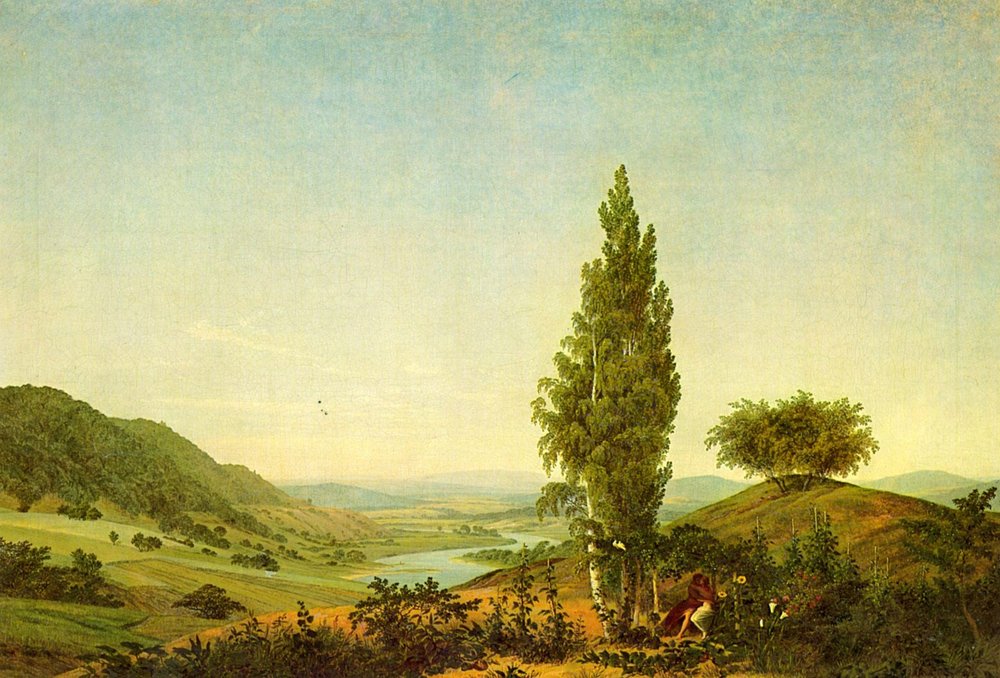 Summer (Landscape with a Loving Couple) by Caspar David Friedrich