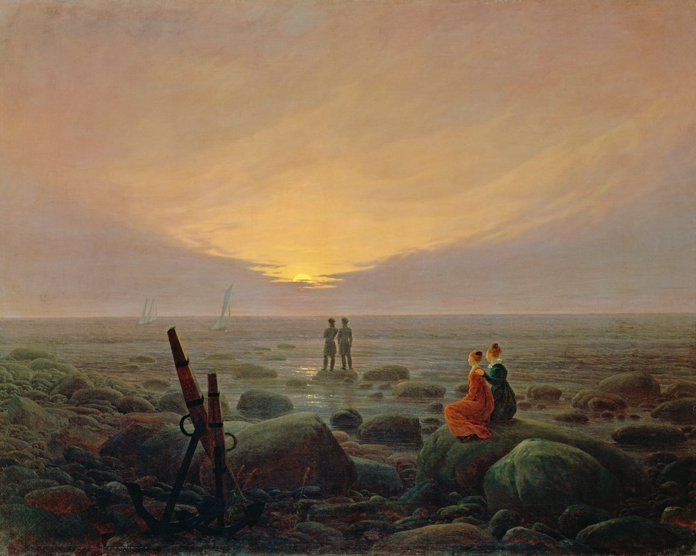 Moonrise over the Sea by Caspar David Friedrich