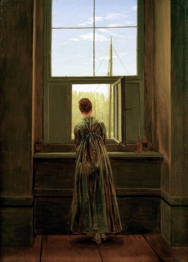 Woman at a Window by Caspar David Friedrich