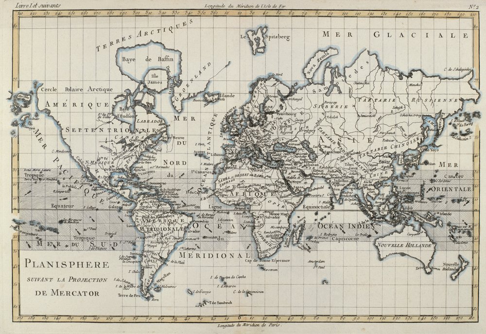Map of the World using the Mercator Projection, from 'Atlas de Toutes ...