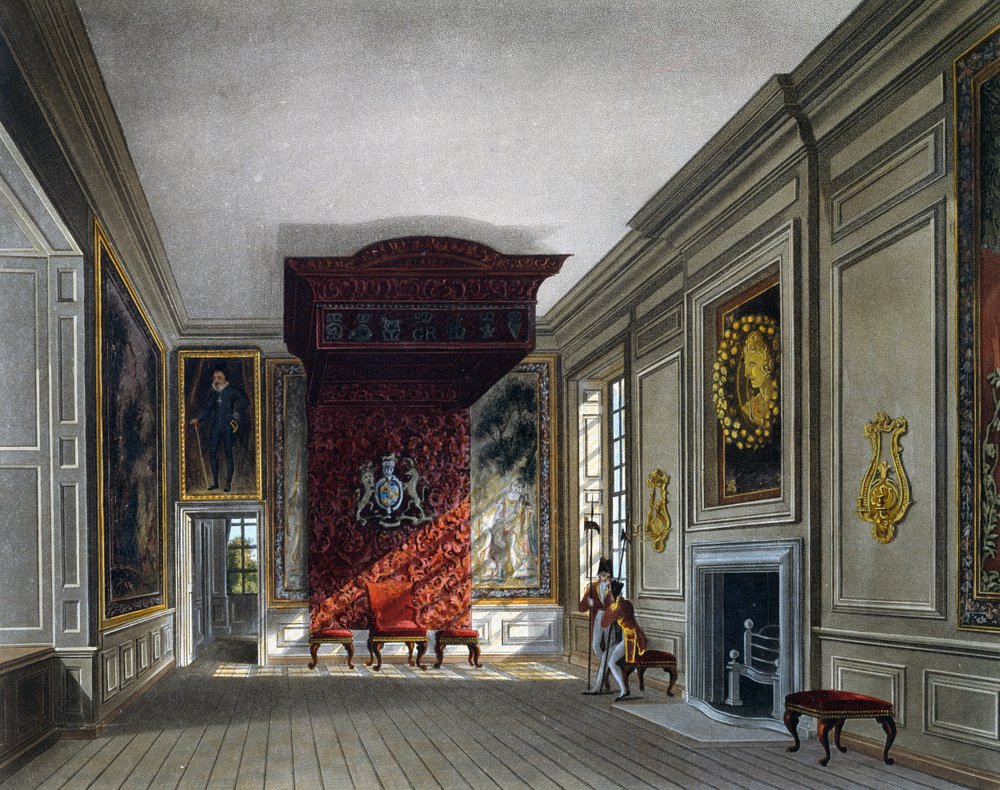 Meeting Room of King, Engraving by Thomas Sutherland, From The History ...