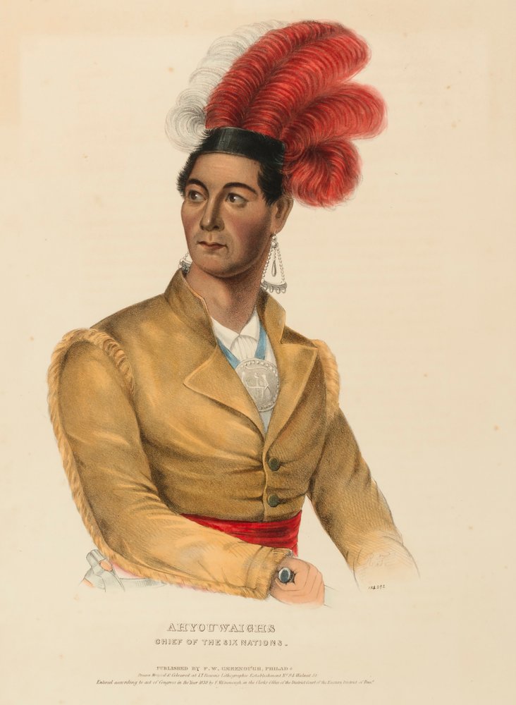 Ahyouwaihs, Chief of the Six Nations, from History of the Indian Tribes of North America by Charles Bird King