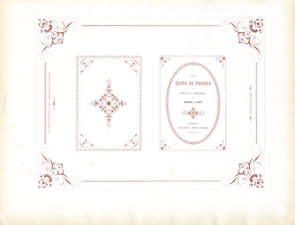 Curved Ornamental Frames for Book Design by Charles Derriey
