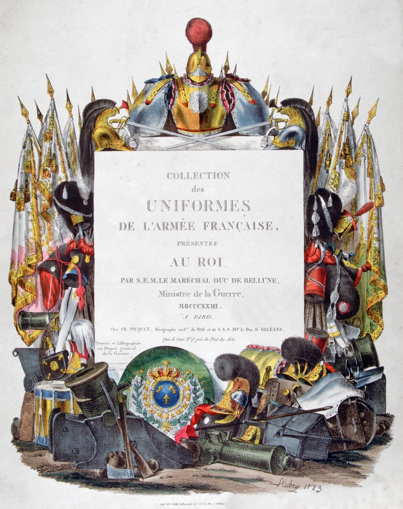 Frontispiece of Collection des Uniformes de L'Armee Francaise Presentee ...