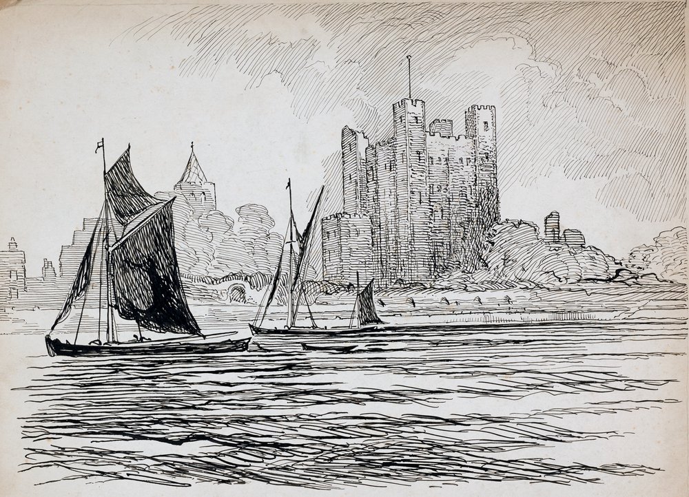 Rochester Castle, Kent by Charles George Harper