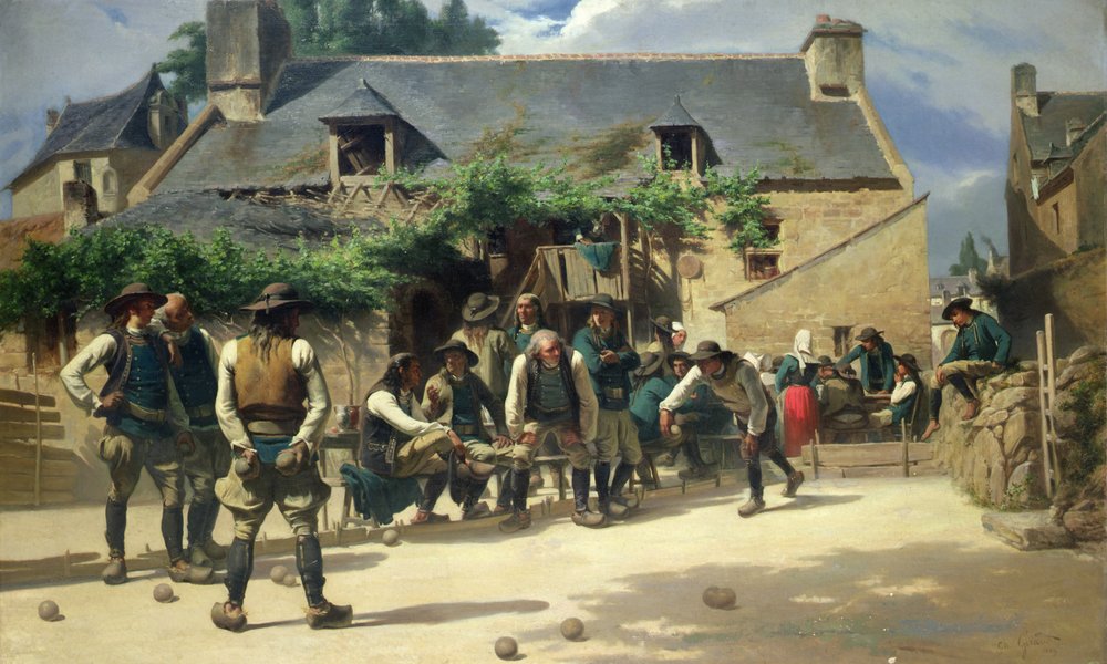 The Game of Boules at Pont-Aven by Charles Giraud