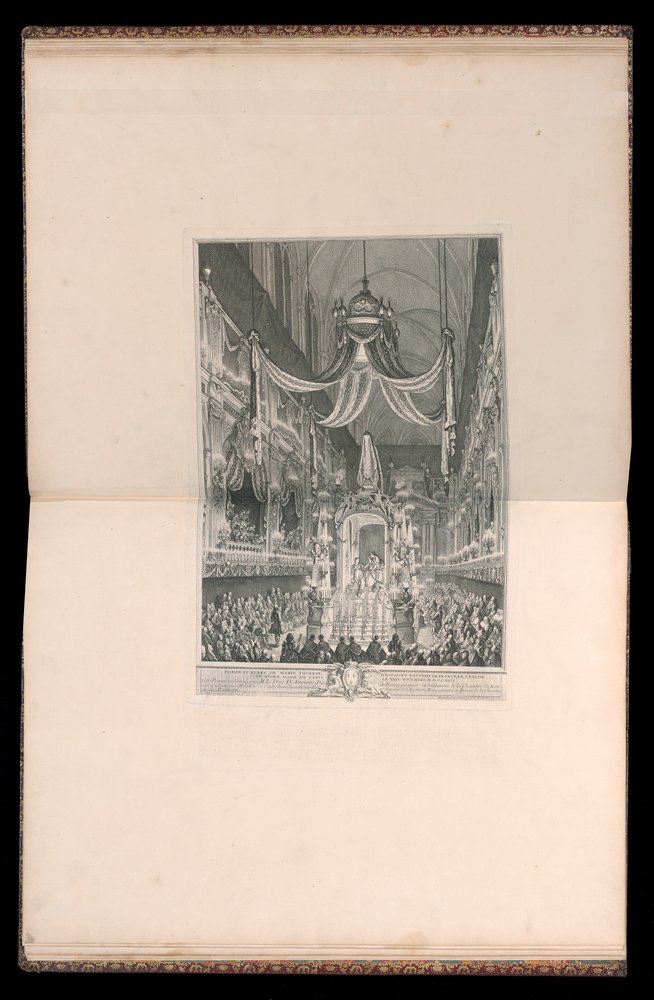 Funeral of Marie Thérèse of Spain, Dauphine of France, in the church of Notre Dame, Paris by Charles-Nicolas Cochin the younger