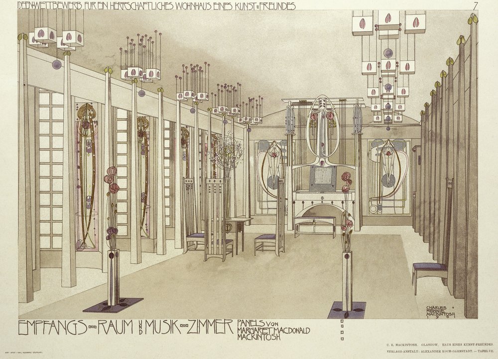 Design for a Music Room, c.1901 by Charles Rennie Mackintosh