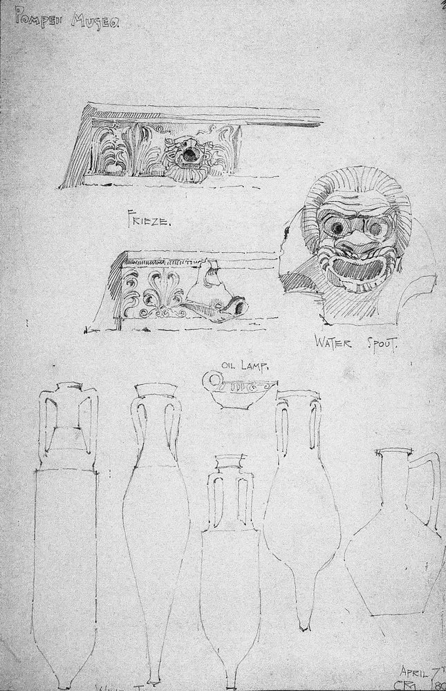 Pompeii Museo, 1890 [1891] by Charles Rennie Mackintosh