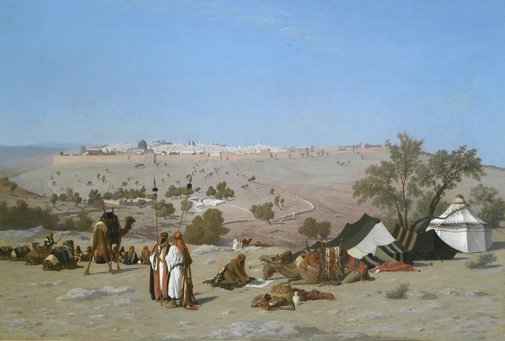 Jerusalem from the Mount of Olives, by 1880 by Charles Theodore Frere