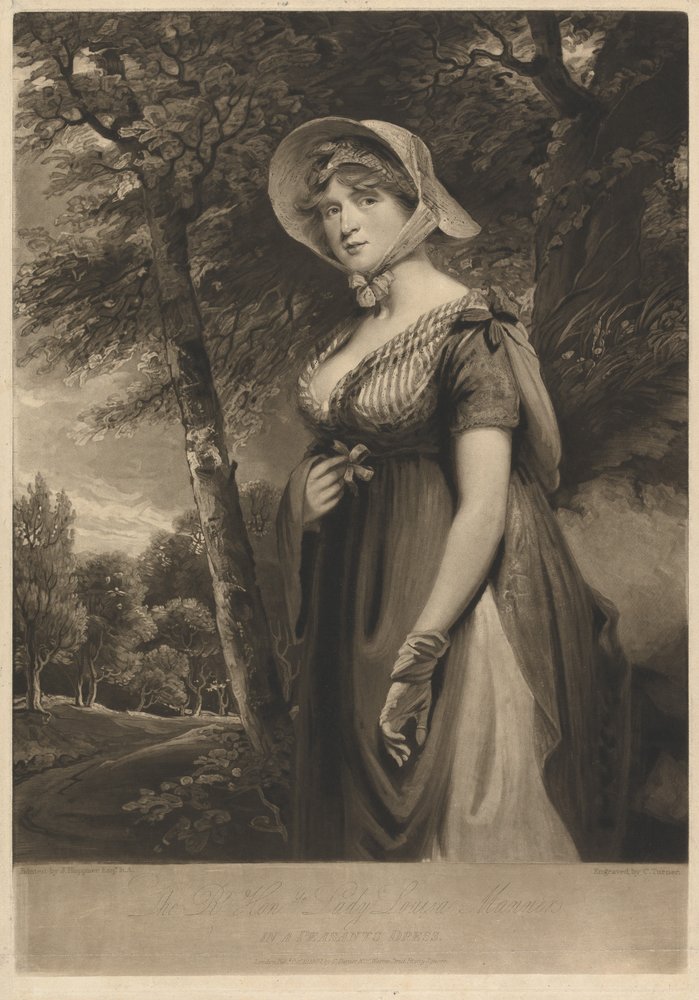 The Right Honorable Lady Louisa Manners in a Peasant