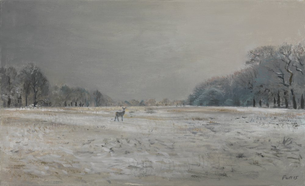 Deer in the Snow - Richmond Park, 2015 by Christian Furr