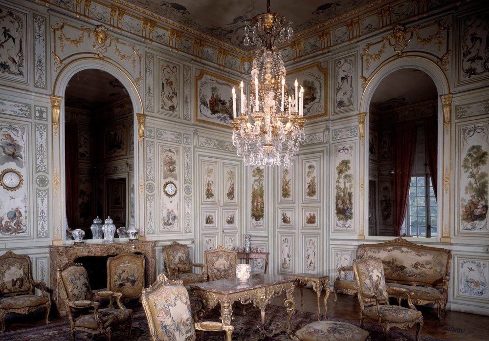 View of the Large Living Room of the Chateau de Champs sur Marne ...