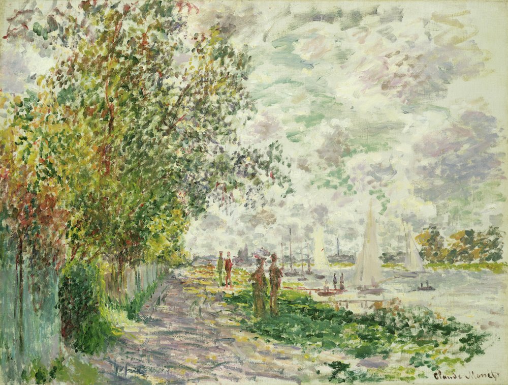 The Riverbank at Gennevilliers, c.1875 by Claude Monet