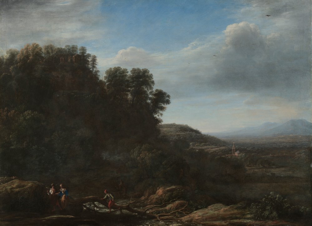 Italian Landscape by Claude Lorrain (1600-82)