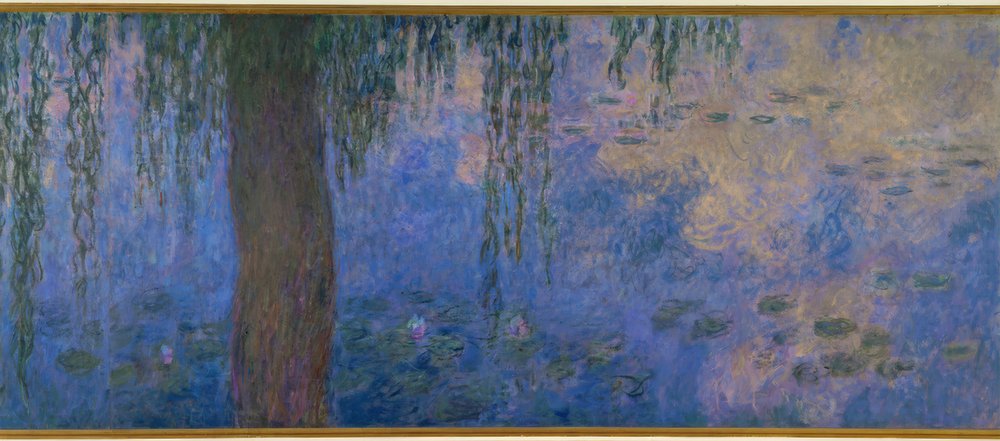 The Water-Lily Pond with Willows, Morning with Willows by Claude Monet