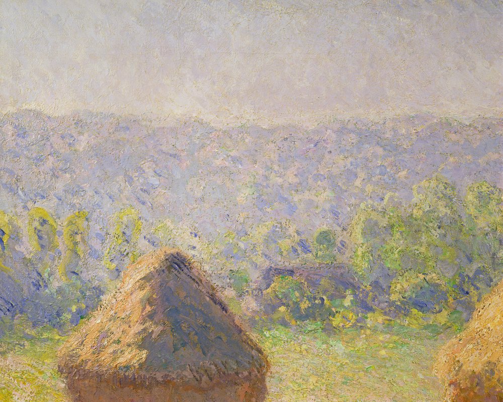 The Haystacks or, The End of the Summer, at Giverny, 1891, detail of 19132 by Claude Monet