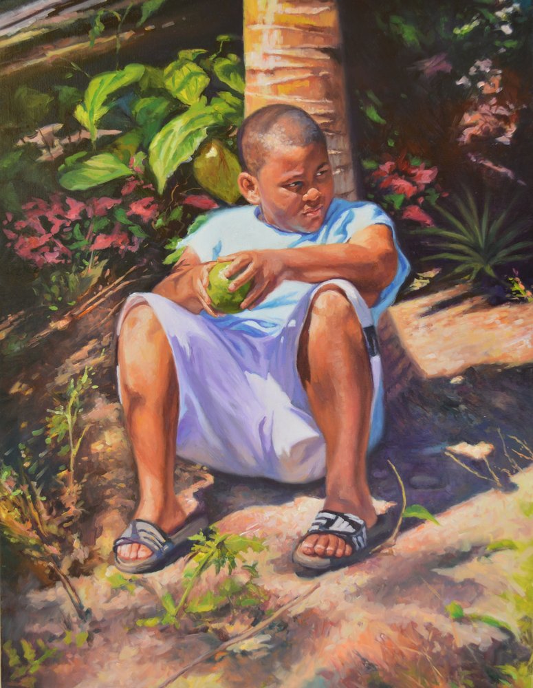 Boy, Breadfruit, Coconut by Colin Bootman: Fine art print