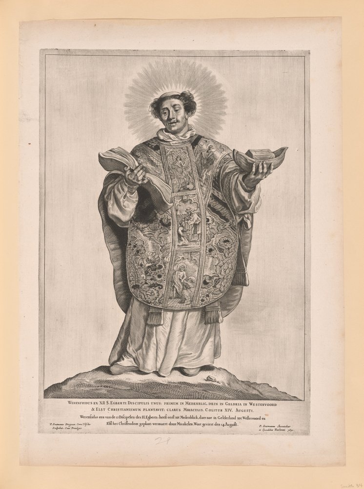 Saint Lebuin, from Saints of the North and South Netherlands by Cornelis Visscher
