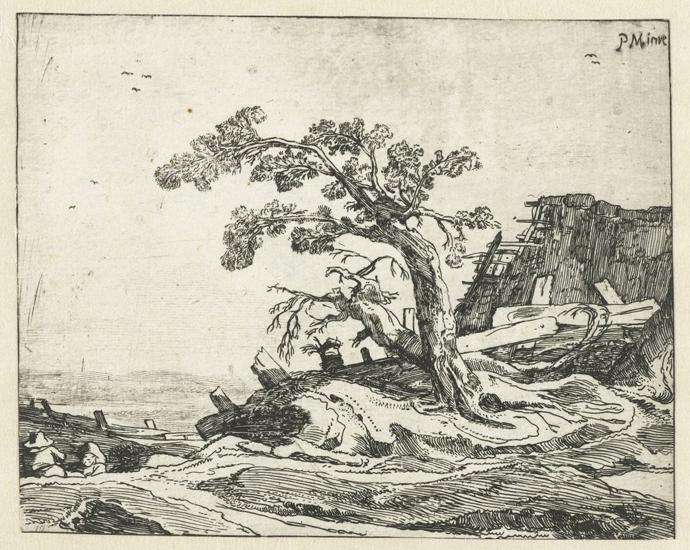 Landscape with Tree by Cornelis van Kittensteyn (attributed to)