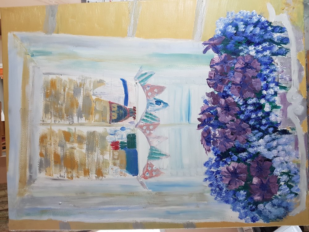 Cornish Window View from Outside In by Cosima Duggal