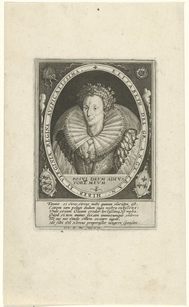 Portrait of Elizabeth I Tudor by Crispijn van de Passe (I)