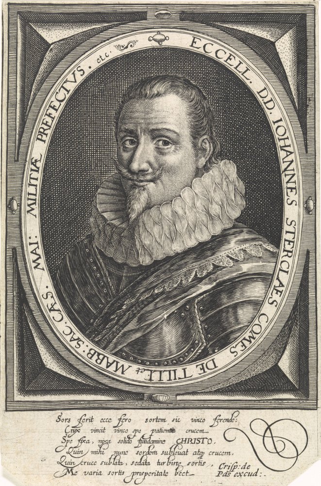 Portrait of Johann Tserclaes, Count of Tilly by Crispijn van de Passe the Elder