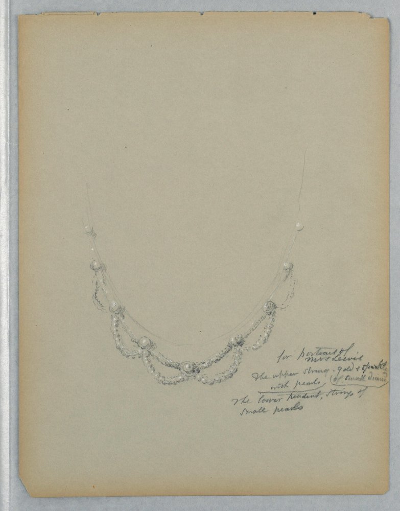 Study of the Necklace in the Portrait of Mrs. George Lewis, late 19th century by Daniel Huntington