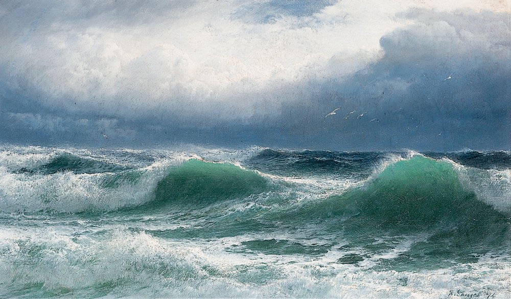 Stormy Sea with Translucent Breakers, 1894 by David James