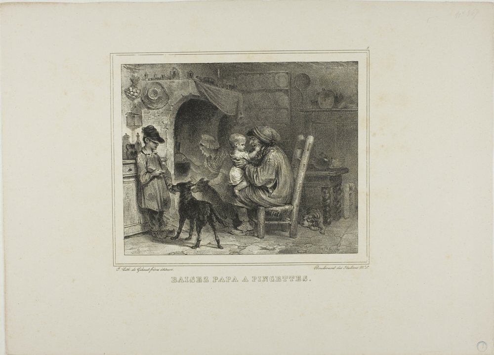 Kiss Papa with Pinches by Denis-Auguste-Marie Raffet