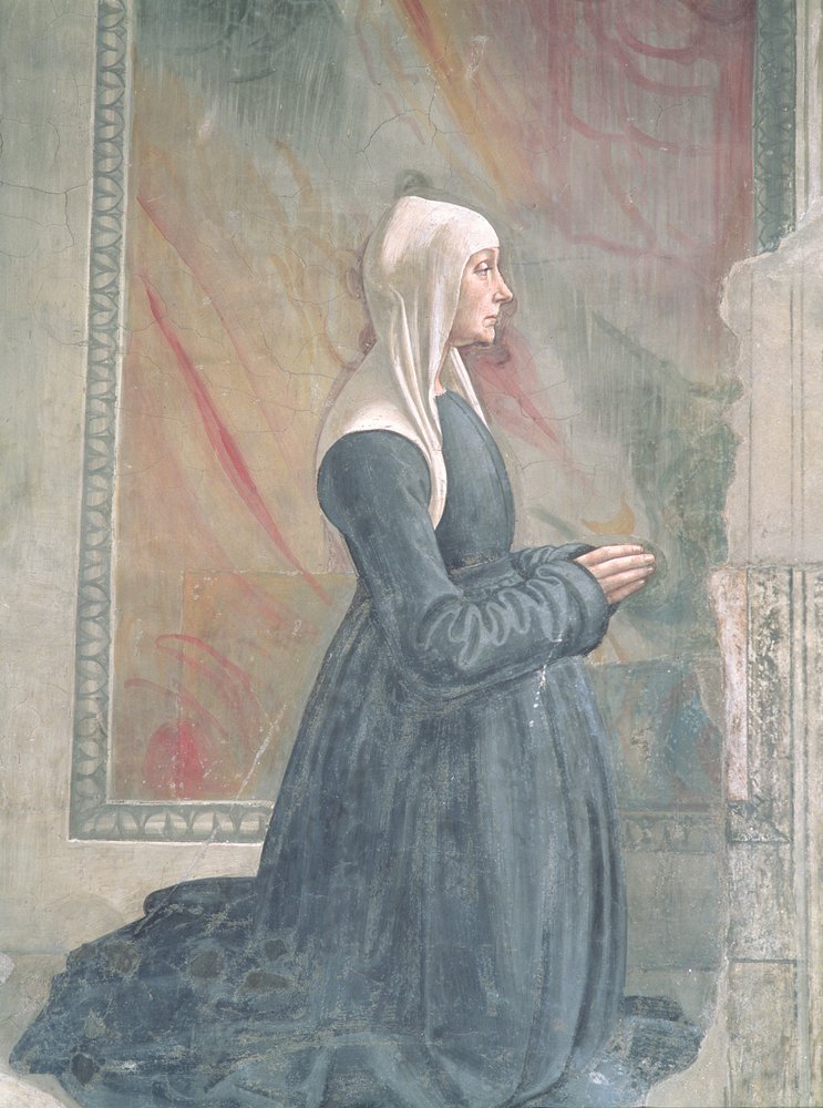 Portrait of a Female Member of the Sassetti Family, from the Cycle of St. Francis, Sassetti Chapel, 1483 by Domenico Ghirlandaio