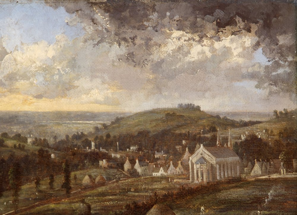 Stroud and the Severn, Gloucestershire by Désiré Delaplace-Gérardin