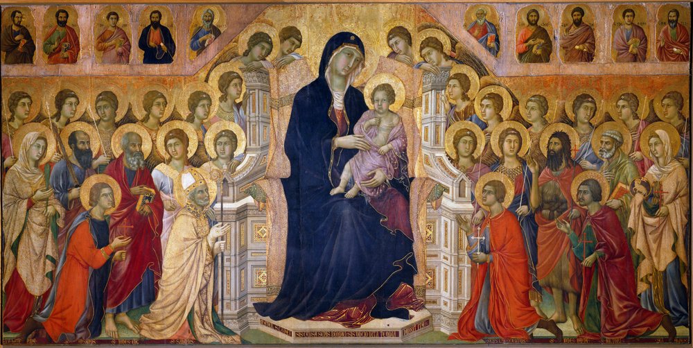 Maesta Madonna with the Child on the Throne Venerated by Saints and Angels